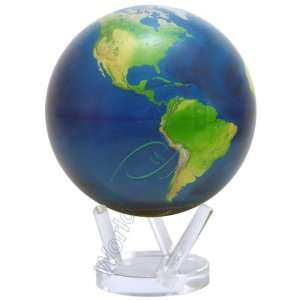   Desk Rotating Globe   Satellite View Natural Earth