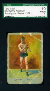1910 T225 tobacco Boxing Boxer BATTLING NELSON SGC 10  
