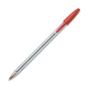  BIC Cristal Stick Ballpoint Pen,Ink Color Red   Barrel 