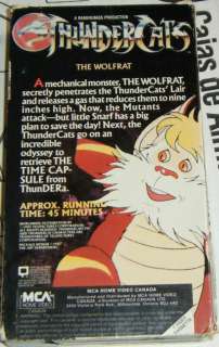 THUNDERCATS The Wolfrat 2 Episodes   VHS Format 012232655637  