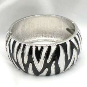  Animal Print Zebra Bangle Bracelet