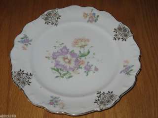 Bavaria Schumann Germany US Zone Scalloped Floral Plate  