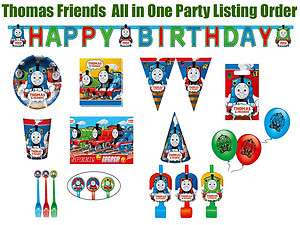 Thomas Tank Engine Friends Birthday All in One Party Supply  