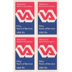 Veterans Administration Set of 4 x 15 Cent US Postage Stamps NEW Scot 