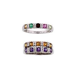   Stack Channel Birthstone & Diamond Rings, Mothers Jewelry Jewelry