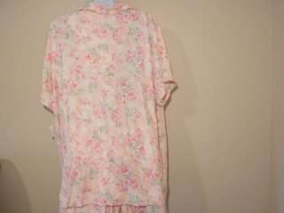 Karen Neuberger Beach Comber Capri Short Sleeve Pajama Set 2X Pink 