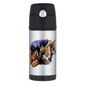  Thermos Travel Water Bottle Darkside Wolves Moon And 