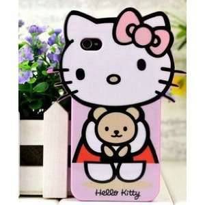  iPhone 4G Cute Hello Kitty with Bear Style Series Soft 