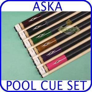  Billiard Pool Cue Sticks Set Aska L8 6 pool cue sticks 