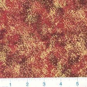  45 Wide Fall Adventure Metallic Texture Red Fabric By 