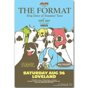 The Format Poster   Concert Flyer   Dog Days of Summer Tour  