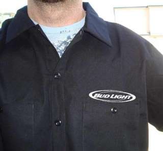 Authentic DICKIES Bud Light Beer Work Shirt New Short Sleeve Button Up 