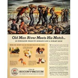  1941 Ad Socony Gargoyle Mississippi River Levee Vidar 