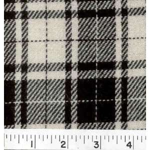   Black/Ivory Tartan Plaid Fabric By The Yard Arts, Crafts & Sewing