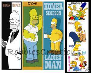 HOMER THE SIMPSONS BOOKMARKS Lisa Marge poster Bart  