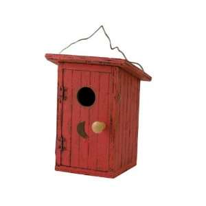  Birdhouse Birdy Loo Red   Includes Hook to Hang 