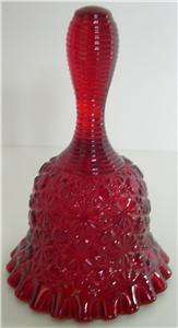 Beautiful Ruby Red, Daisy & Button pattern bell. Produced between 