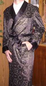 Luxurious Smoking Jacket Robe Art Deco Dressing Gown  