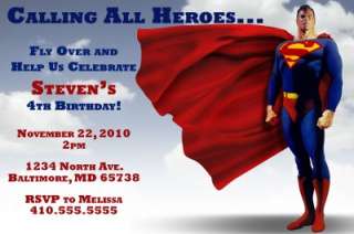 Print Your Own Superman Invitations  