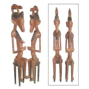  Wood statuettes, Senufo Family (pair)