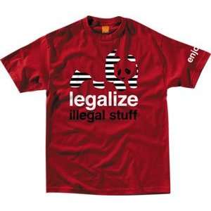  Enjoi Legalize It T Shirt [X Large] Cardinal Red Sports 