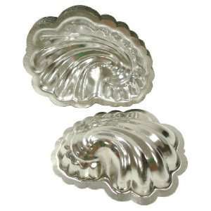 Sea Shell Small Cake Pan 3/4 Cup 5 x 4 x 1 1/2 Inches  