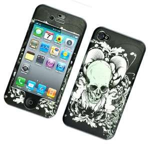  Black with Silver Death Skull and Angel Harps Rubber 