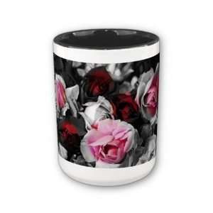  Black and White Roses Coffee Mug