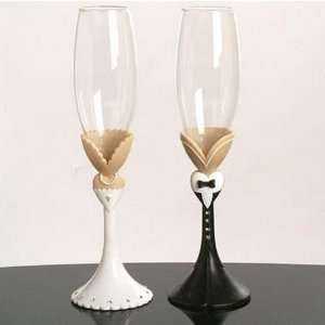  Black Tie Collection Toasting Glasses