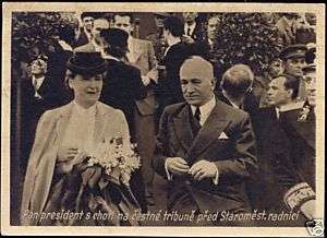 czech, Pan President Edvard Beneš, Hana Benešová (1935)  