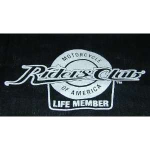  Black Motorcycle Riders Club Bandanna, 22 x 22 w/Logo (5 