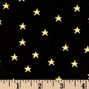  44 Wide Olivia Family Album Stars Black/Gold Fabric By 
