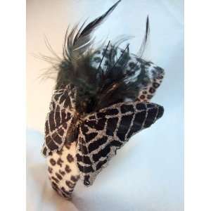    Spider Web Butterfly Black and Silver Headband 