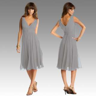 New Exquisite Cocktail Evening Party Silk Chiffon Dress  
