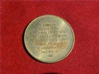 John F. Kennedy Medal Token History Coin Anniversary  