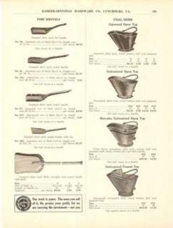 1917 Antique FIre Shovel Coal Hod Bucket Pail AD  