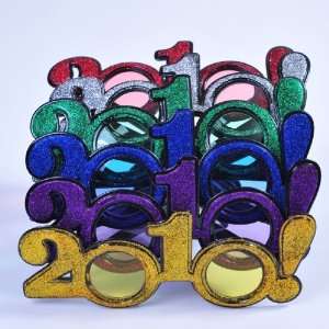  New 2010 New Year Party Glasses Assorted Color Set of 12 