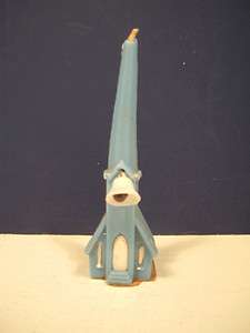 Vintage Gurley Novelty Candle Blue Church Steeple Christmas Plastic 