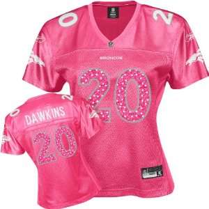Reebok Denver Broncos Brian Dawkins Womens Pink Sweetheart Jersey