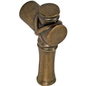  Brass tai chi cabinet knob in medium bronze