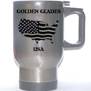  US Flag   Golden Glades, Florida (FL) Stainless Steel Mug 