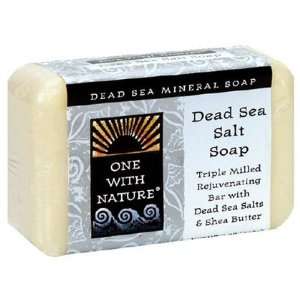  One With Nature Dead Sea Mineral Soap, Dead Sea Salt, 7 oz 