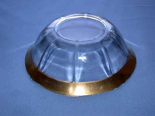   for a Vintage Elegant Depression Glass Bowl w/Wide Gilt Gold Band Rim