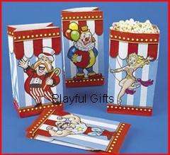12 Carnival Big Top Party Paper Treat Bags  