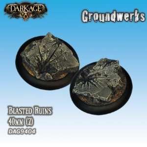  Dark Age Bases Groundwerks Base Inserts 40mm Blasted 