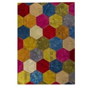  MAT Vintage Honey Comb Multi 6 6 x 9 6 Area Rug 