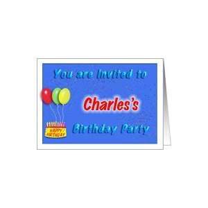  Charless Birthday, Invitation to the Party Card Toys 