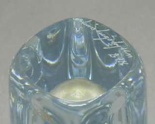 Strombergshyttan Art Glass Crystal Vase Signed Numbered  