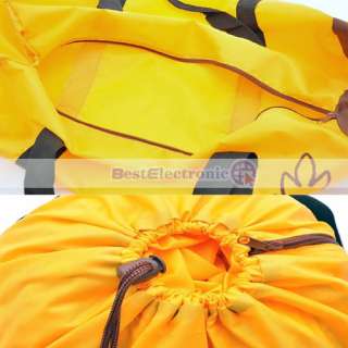 Portable Yellow Capacity Folding gym Travel Bag Nylon  