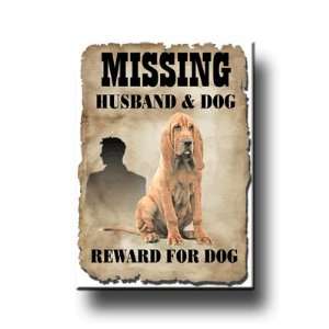  Bloodhound Husband Missing Reward Fridge Magnet 